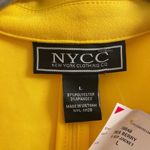 Yellow crop gold button large blazer - Picture 2 of 2